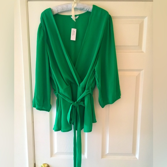 Penningtons Tops - 3X Kelly green blouse.